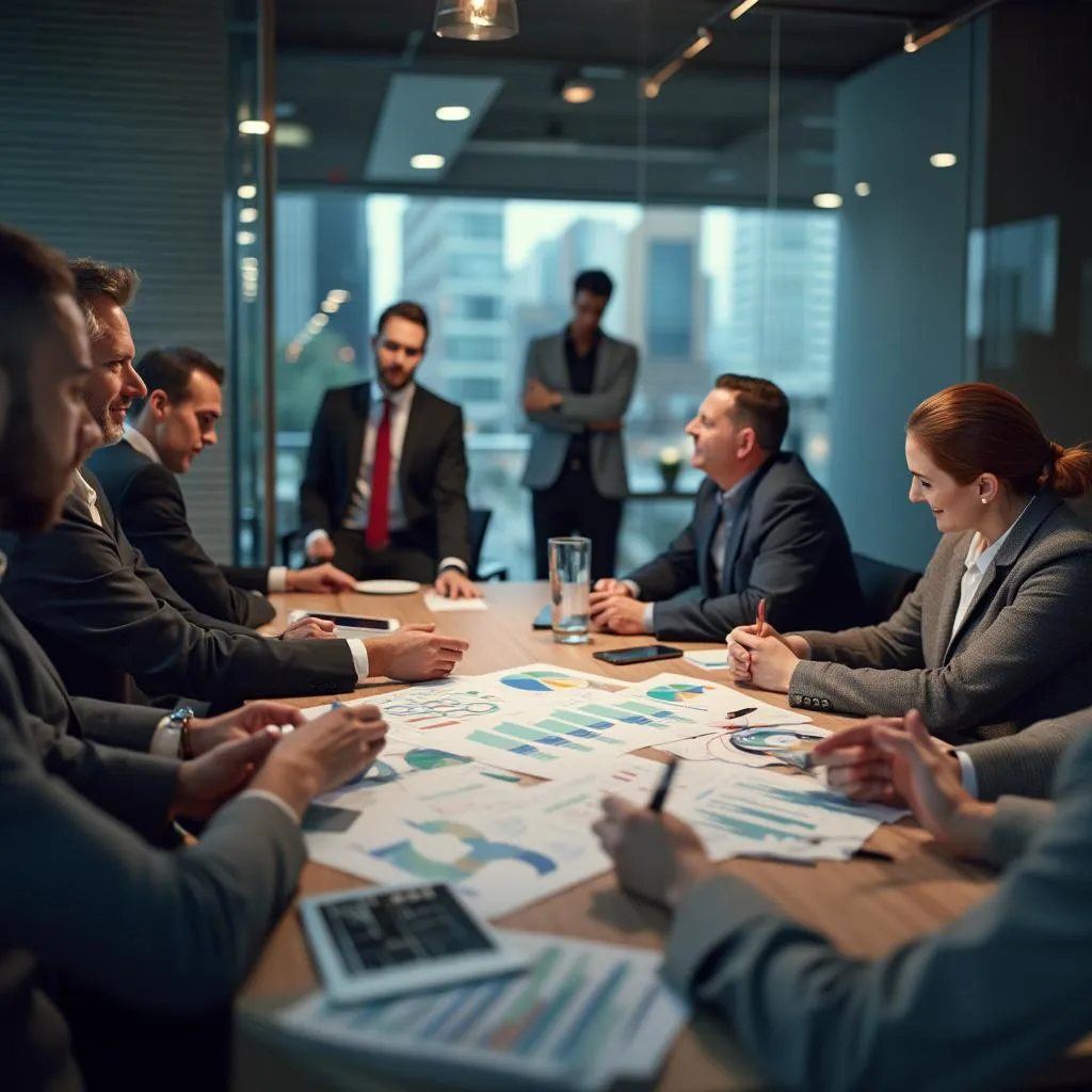 Reunión con clientes internacionales